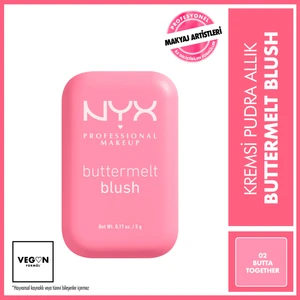 NYX Professional Makeup Buttermelt Blush Kremsi Pudra Allık - 02 Butta Together