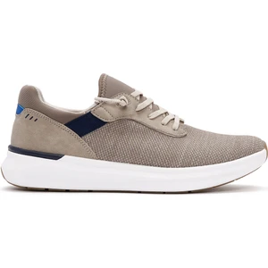 Zero Erkek Bej Bağcıklı Kalın Tabanlı Kumaş Sneaker 25SFD69136F