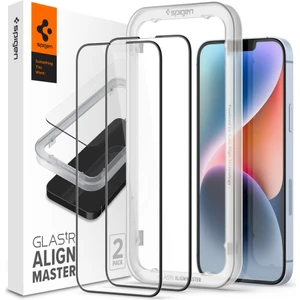 iPhone 14 / 13 / 16e / 13 Pro Cam Ekran Koruyucu Kolay Kurulum GLAS.tR Align Master Full Cover HD Black (2 Adet) - AGL03387