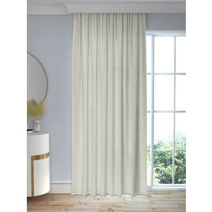 PERLE Krem Saten Güneşlik Perde – Ekstrafor Büzgülü