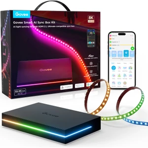 Aı Sync Box 2 55-65 Inc Tv Arkası LED Ambiyans Aydınlatma, Ekran Ile Senkron, Yapay Zekalı, Uygulama Üzerinden Kontrol