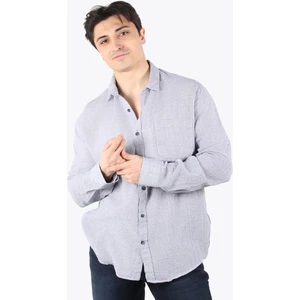 4748 Düz Hasır Keten Gömlek