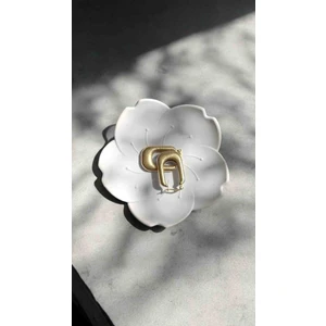 Noche Luz Lotus Çiçeği Șeklinde Dekoratif Mini Takı Tabağı