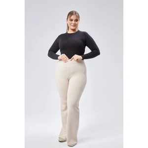 Ispanyol Paça Büyük Beden Esnek Kadın Pantolon