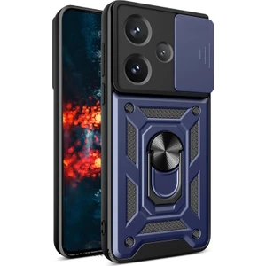 M.tk moveteck Oppo A3 A3X A3 4g Uyumlu Kılıf Kamera Korumalı Sürgülü Yüzüklü Standlı Armor Military Tank Kapak