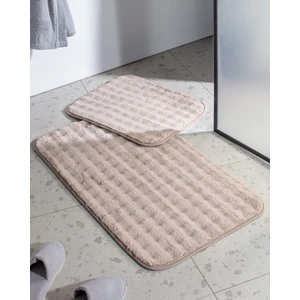 Madame Coco Reflet Bubble 2'li Banyo Paspası - Taş