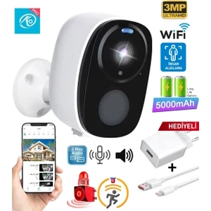 O-kam-3033 Kablosuz Wifili Bataryalı Şarjlı Wifi Kamera
