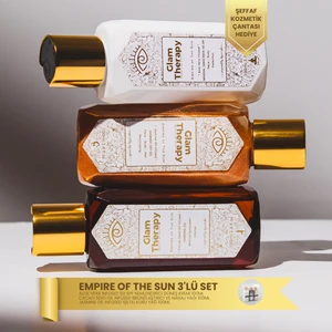 Glam Therapy Empire Of The Sun Serisi 3lü Set Şeffaf Kozmetik Çantası Hediyeli