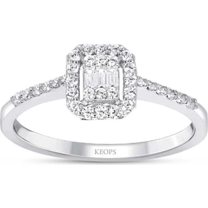 Keops Pırlanta 0.26 Karat Baget Pırlanta Yüzük - Haftanın Yıldızı - Stoklarla Sınırlı