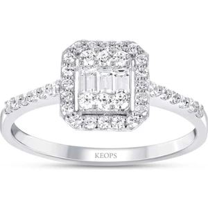 Keops Pırlanta 0.37 Karat Baget Pırlanta Yüzük