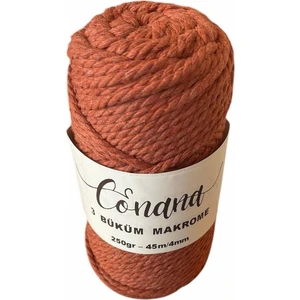 3 Büküm 4mm Makrome ipi  (250GR-45M) Pamuk (1 Adet) Kiremit