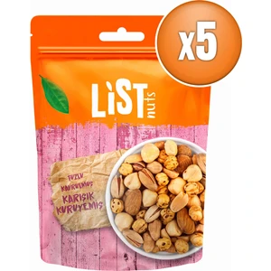 List Nuts Kavrulmuş Karışık Kuruyemiş 5 x 125 gr