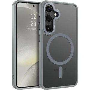 Galaxy S25 Plus Uyumlu Kılıf Kamera Korumalı Magsafe Kablosuz Şarj Özellikli Mat Arka Yüzeyli Kapak