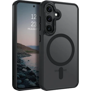 Galaxy S25 Plus Uyumlu Kılıf Kamera Korumalı Magsafe Kablosuz Şarj Özellikli Mat Arka Yüzeyli Kapak