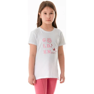 %100 Pamuk Golden Days Baskılı Kız Çocuk Tişört
