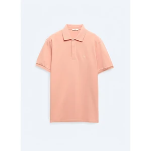 Somon Düz Polo Yaka %100 Pamuk T-Shirt