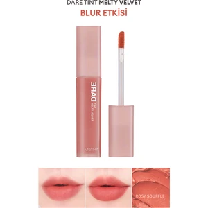Uzun Süre Kalıcı, Bulaşma Yapmayan, Kadifemsi Bitiş Sunan Tint Dare Tint Melty Velvet (Rosy Souffle)