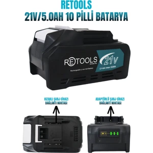21V/5.0AH 10 Pilli Batarya Li-Ion Teknoloji