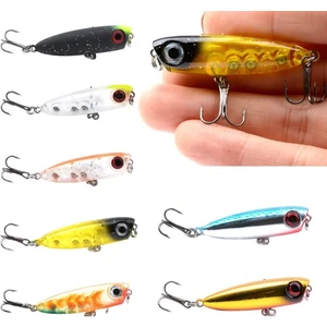 7 Adet Zıpır Rapala Olta Yem Seti - 4.8cm - 3.8gr Bilyalı 3D Göz Karbon Çelik Iğne 7 Farklı Renk