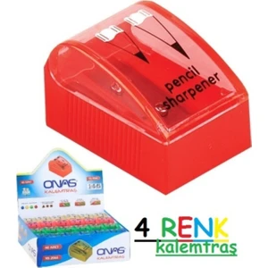 Çiftli Kapaklı Kalemtıraş NS-2068 4 Adet - Ty