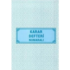22X32 40 Yaprak Karton Kapak Karar Defteri KOD:080