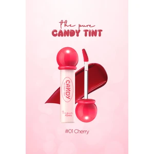 MISSHA Uzun Süre Kalıcı, Parlak Bitişli, Su Bazlı Tint A'PIEU The Pure Candy Tint (No.01 Cherry)