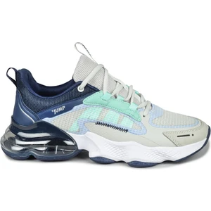 32255 Gri - Lacivert Sneaker Erkek Spor Ayakkabı
