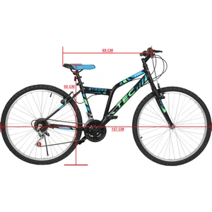 Tec Strong 24" Jant 21 Vites V-Fren Siyah-Mavi Dağ Bisikleti