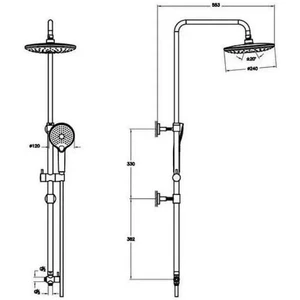 3c Duş Kolonu Mat Siyah A4579836