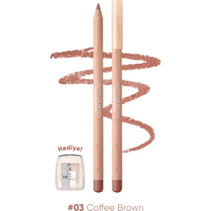 Kremsi Formüle Sahip Dudak Kalemi ve Kalemtıraş Seti CLIO Velvet Lip Pencil Set 03 Coffee Brown
