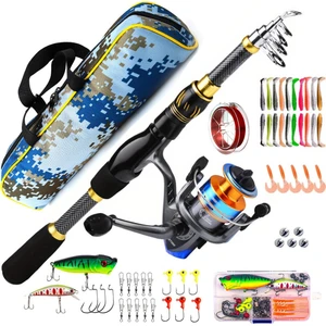 1.8m Çantalı Motorlu Spin Olta Seti Silikon Rapala Misina Jighead Herşey Dahil Tam Set Ultra Hafif Tasarım