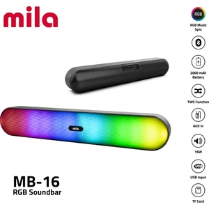 Soundbar MB-16 Serisi, RGB Işıklı Bluetooth Hoparlör