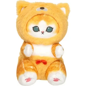 NB Market Mofusand Tilki Kostümlü 25CM Sevimli Kedi Peluş Oyuncak Tüylü Extra Soft Dokulu