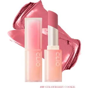 Yumuşak Dokulu, Hafif Mat Görünüm Sunan Ruj CLIO Chiffon Mood Lip (09 Strawberry Cookie)