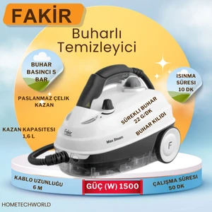 Fakır Özel Cam Temizleme Aparatı ile Buharlı Temizleyici
