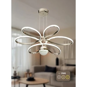 İstanbul Avize Papatya Gümüş 3 Renk Ledli Lüx Sarkıt Modern Led Avize