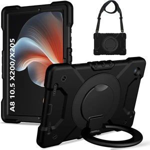 Samsung Galaxy Tab A8 10.5 2022 Yüzük Halka Standlı Zırhlı Armor Defender Kılıf SM-X200