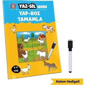 Çocuk Akademi Yaz Sil Serisi Yap-Boz Tamamla