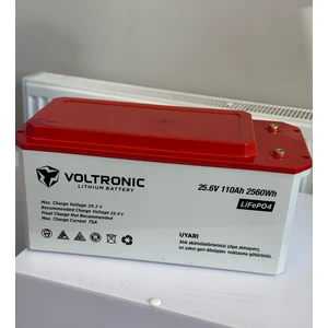 25.6 V 110 Ah Lityum / Lifepo4 Akü