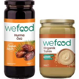 Organik Tahin 600 gr + Wefood Hurma Özü 640 gr 8683347032686