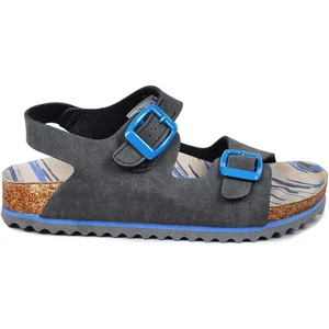 50023 Çift Tokalı Füme Üniseks Çocuk Sandalet