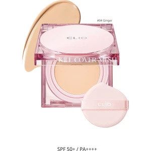 Yoğun Nem ve Işıltı Veren Cushion CLIO Kill Cover Mesh Glow Cushion+Refill Spf50+PA++++ (4 Ginger)
