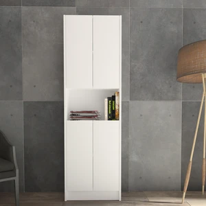 Yeti Mobilya Kuta FLAT56 Kitaplık 4 Kapaklı Kütüphane Çok Amaçlı Dolap