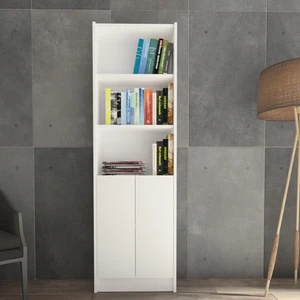 Yeti Mobilya Kuta FLAT56 Kitaplık 2 Kapaklı Kütüphane Çok Amaçlı Dolap