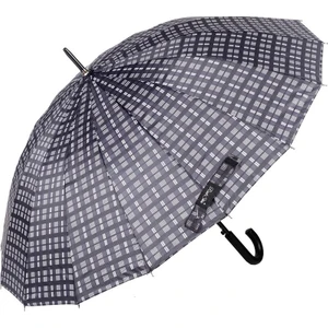 Rst  Gri Kare Ekose Fiber 16 Telli Erkek Baston Şemsiye M21MARRST02R002