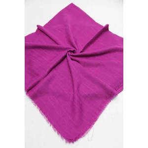 Melodi Scarf Kadın Tesettür Flamlı Eşarp Düz Flamlı Tülbent Mor