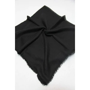 Melodi Scarf Kadın Tesettür Flamlı Eşarp Düz Flamlı Tülbent Siyah