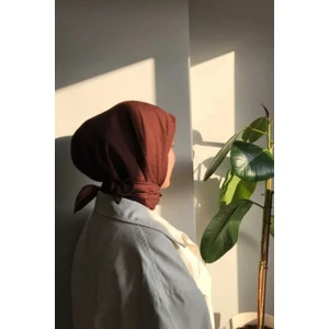 Melodi Scarf Kadın Tesettür Mio Caz Eşarp Hijab Taba