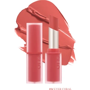 Yumuşak Dokulu, Hafif Mat Görünüm Sunan Ruj CLIO Chiffon Mood Lip (04 Ever Coral)