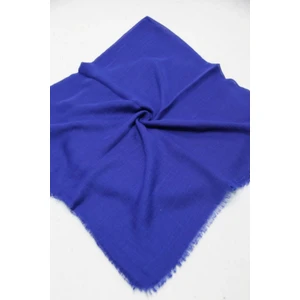 Melodi Scarf Kadın Tesettür Flamlı Eşarp Düz Flamlı Tülbent Saks Mavisi